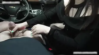 给下班送我回家的同事口足服务