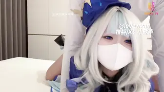 【原神！启动】水神芙宁娜 边被调教边吃鸡 无套输出白虎穴 精液射满身 #小欣奈
